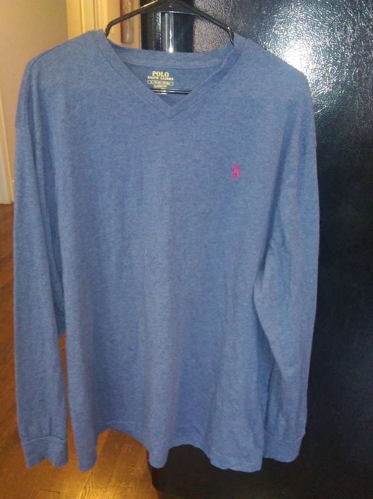 *ON SALE* Ralph Lauren🏇 Blue V-Neck Sweater